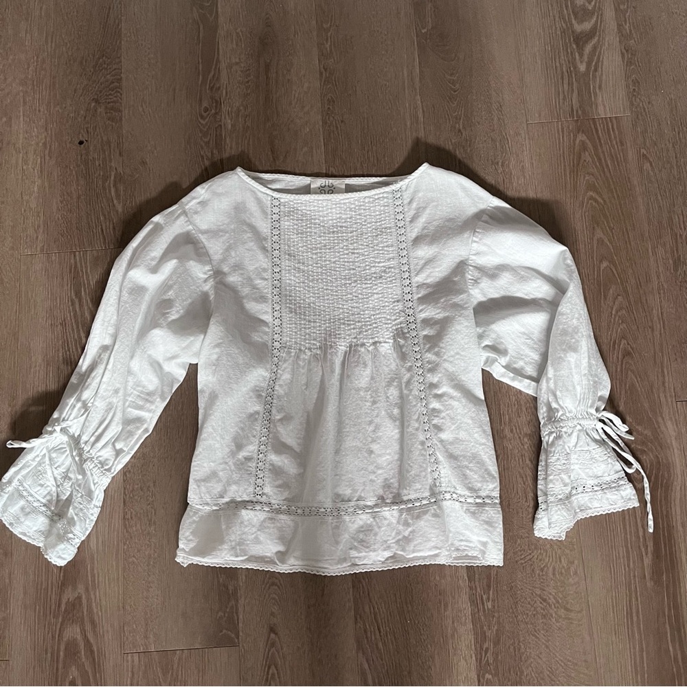 Linen Eyelet Blouse